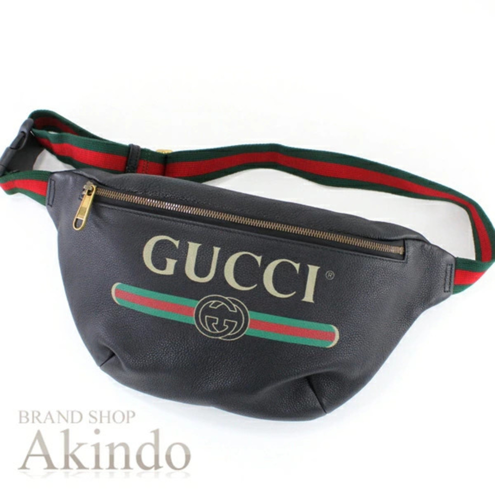 Gucci Body Belt Bum Crossbody Bag Shoulder Waist Leather Black Multicolor